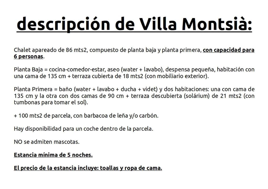 Sant Carlos de la Ràpita Villa Montsia מראה חיצוני תמונה